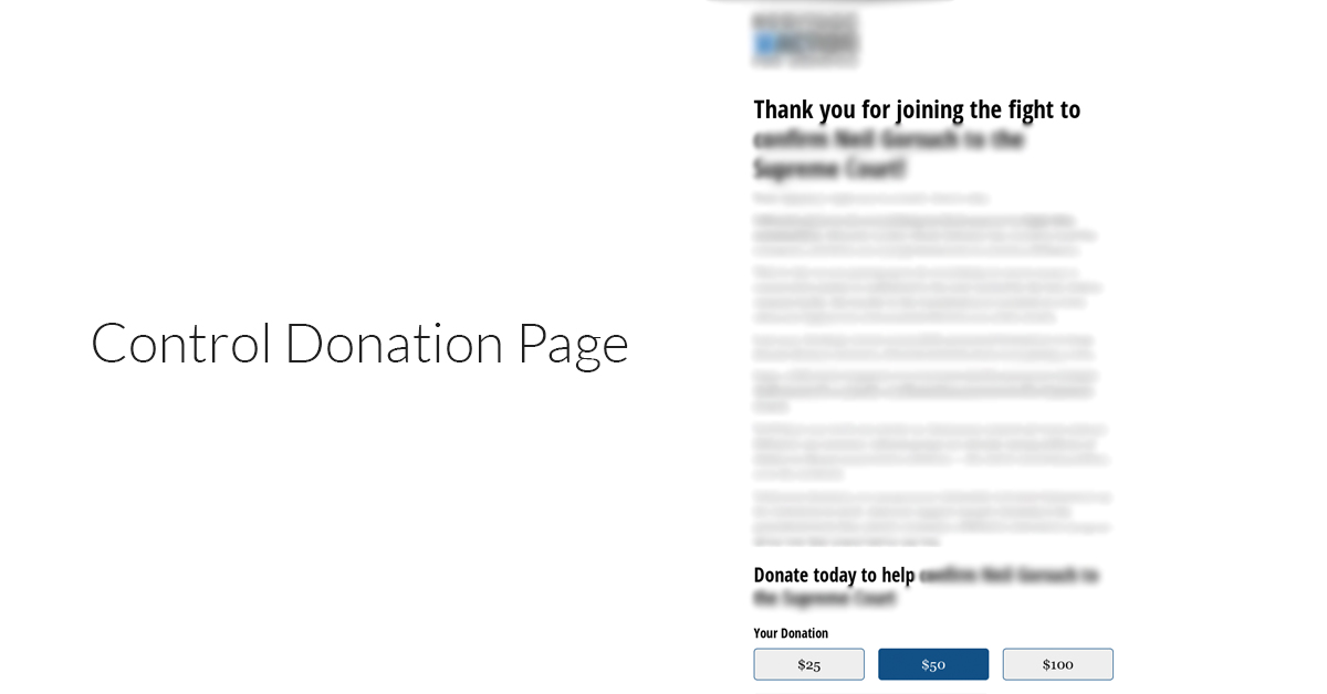 Donation Page Headline Control
