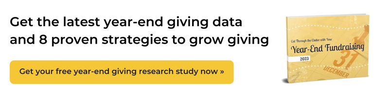 a call to action to get a free year-end giving research study