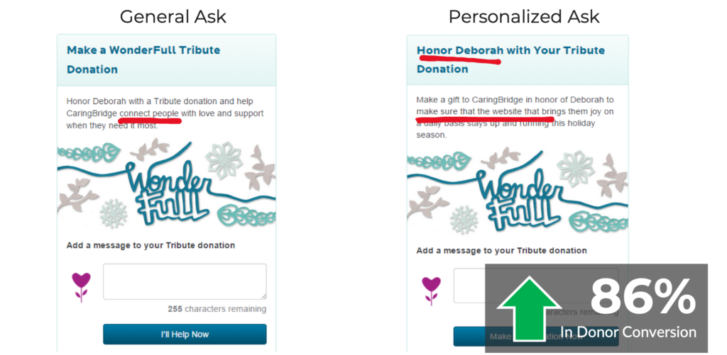 Example of using exclusivity in your nonprofit value proposition