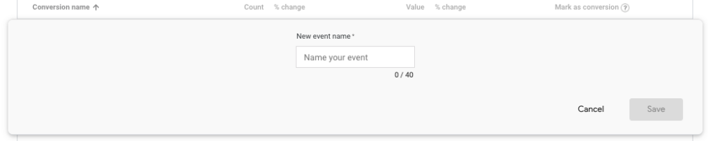 Google Analytics 4 Guide for Nonprofits - Event Name